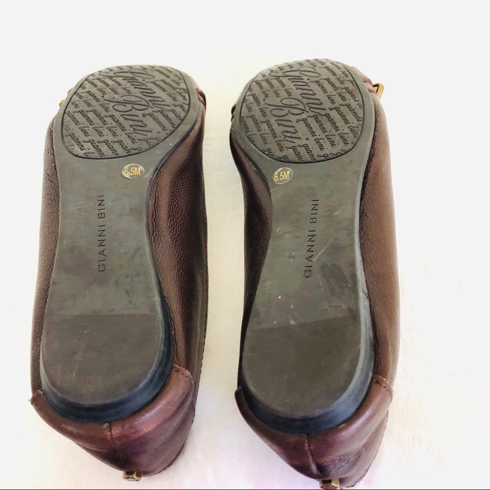 🔅Gianni Bono Brown Ballet Flat Shoe Size 6.5 - Picture 6 of 6